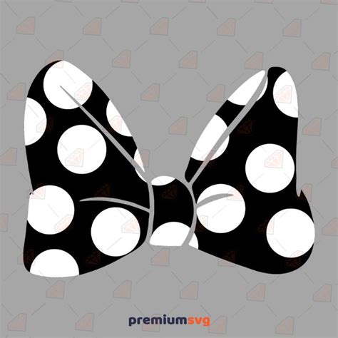 Minnie Mouse Bow Black And White Clipart