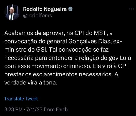 CPI do MST aprova convocação do ex ministro do GSI Gonçalves Dias