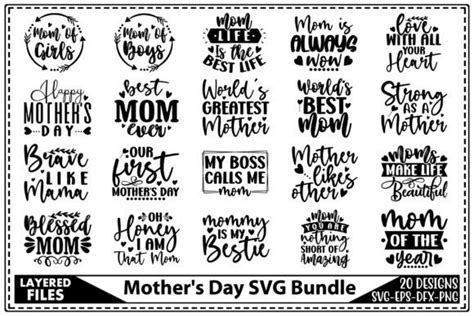 Mother S Day Svg Bundle Graphic By Tshirt Bundle · Creative Fabrica