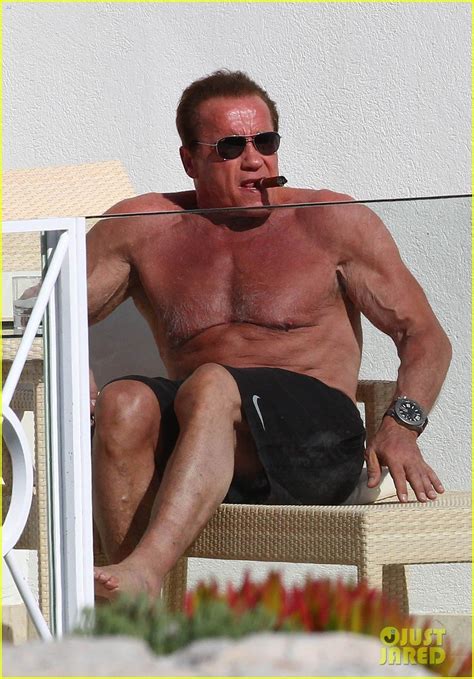 Full Sized Photo Of Arnold Schwarzenegger Shirtless Buff Cannes 04 Photo 3117248 Just Jared