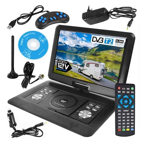 Telewizor Mobilny Odtwarzacz Przeno Ny Dvd Dvbt Hevc Ekran Cali Usb