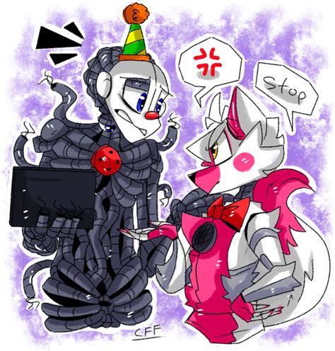 Ennard And Funtime Foxy Fnaf 5 Fnaf Comics Anime Fnaf Bee Playing Cards Fnaf Golden Freddy