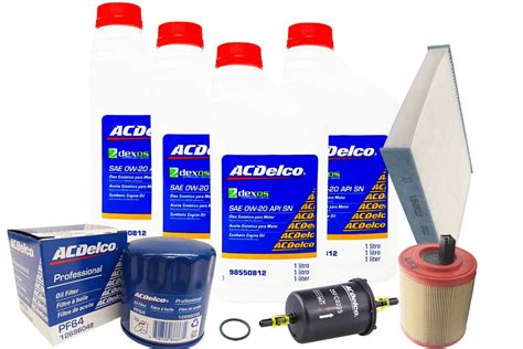 Kit Troca de Óleo 0w20 E Filtros Completo Novo Cruze 1 4 2018 a 2022