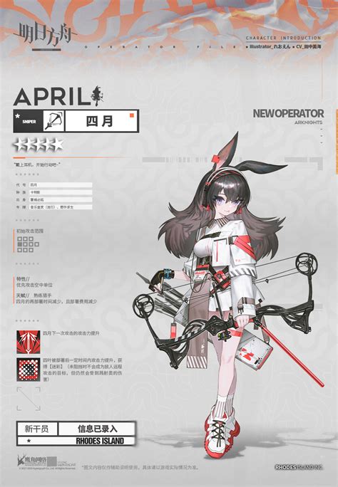 明日方舟大陸版新オペレーター紹介 エイプリル 4月 April ゲームのサイハテ