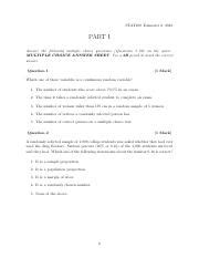 Stat100 Exam 2016 Pdf STAT100 Trimester 2 2016 PART I Answer The