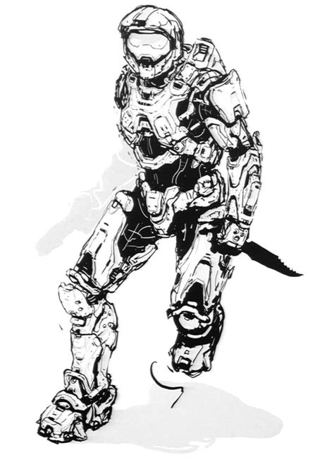 Master Chief Sketch - Characters & Art - Halo 4