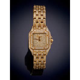 597 CARTIER PANTHERE RELOJ DE PUSLERA PARA SEÑORA CAJA Y BRAZALETE