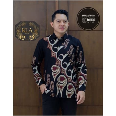 Jual BATIK PREMIUM KAWUNG GALING KEMEJA BATIK SOLO PRIA LENGAN PANJANG