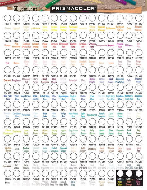 Prismacolor Premier Colored Pencil Chart By Transientart On Deviantart