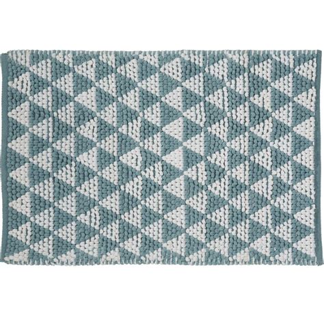 Guy Levasseur Cooper Tapis De Bain En Polycoton Fantaisie Bleu