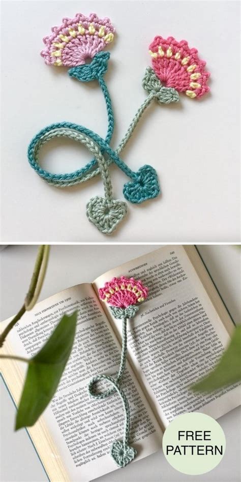 Free Crochet Flower Bookmark Pattern