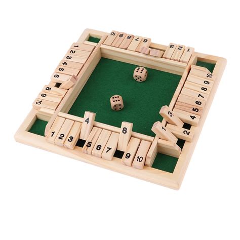 Shut The Box Juego De Mesa Con Dados Para 4 Personas Juego De Dados Y