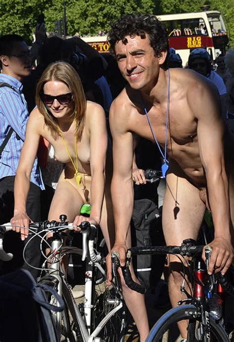 Skinny Posh Blonde 2013 London WNBR World Naked Bike Ride Pict Gal