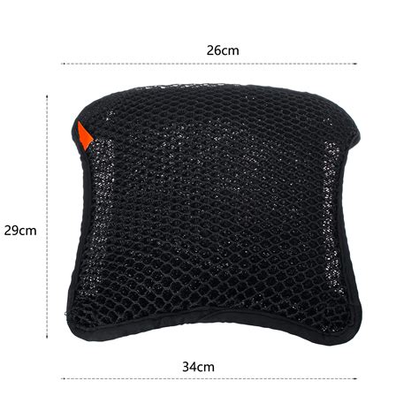 New Motorcycle Cool Seat Cushion Mesh Cover Cushion Heat Sunscreen Pad Black Universal