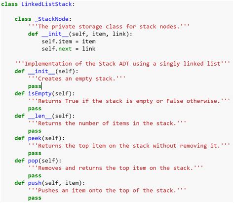 Solved Python Stack Linked List Implement The Stack Chegg