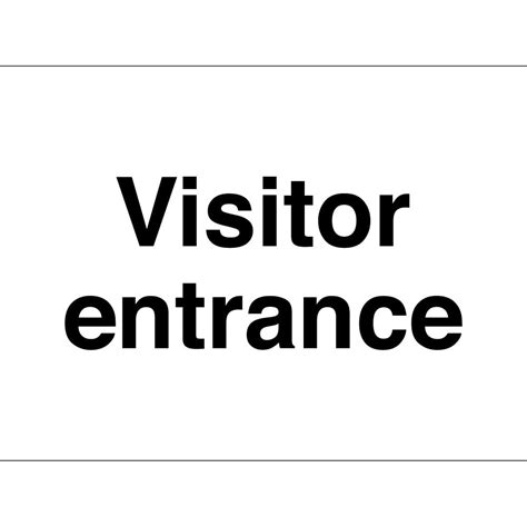 Visitor Entrance Sign From Key Signs Uk