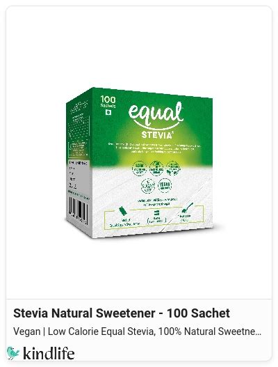 Equal Stevia Natural Sweetener 100 Sachet