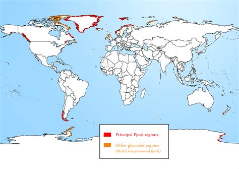 Fjords of the world (my first map!) [3508x2480] : r/MapPorn