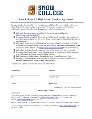 Fillable Online Concurrent Enrollment Faculty Handbook Fax Email Print