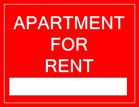 For Rent Sign Apartment Templates At Allbusinesstemplates