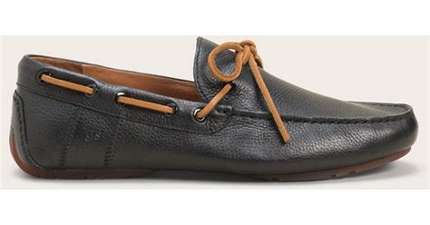 Kenneth Cole Gentle Souls Nyle Leather Driver Boat Shoe In Black