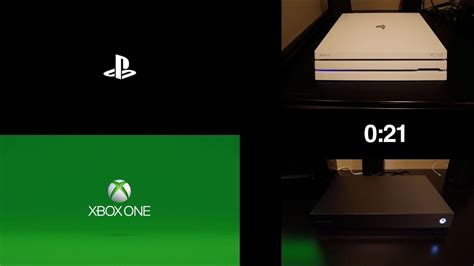 Ps4 Pro Vs Xbox One X Startup Screens At The Same Time Which Boots Fastest Youtube