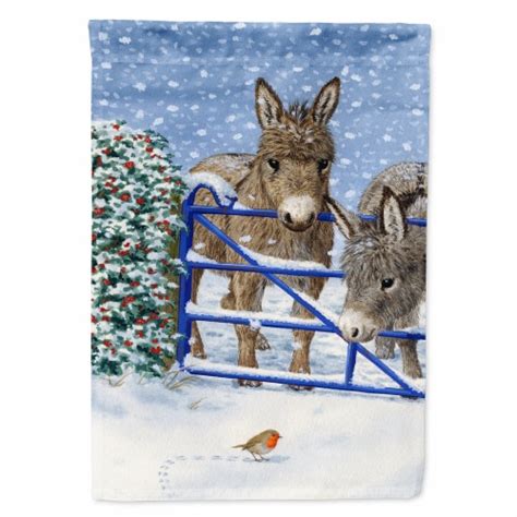 Carolines Treasures Asa Chf Donkeys And Robin House Flag House Size