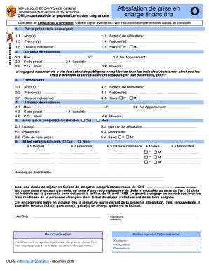 Fillable Online O Attestation De Prise En Charge Financi Re Fax Email