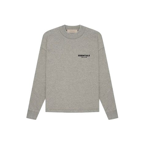 Fear Of God Essentials Ls Tee Dark Oatmealfear Of God Essentials Ls Tee