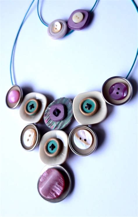 Button Necklace Jewelry Handmade Button Jewelry Stanadugme Etsy