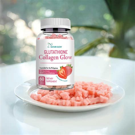 60pcs Glutathione Collagen Gummies Nature Glow Anti Aging Whitening