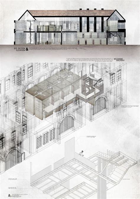 Two Architectural Drawings Showing Different Sections Of A House