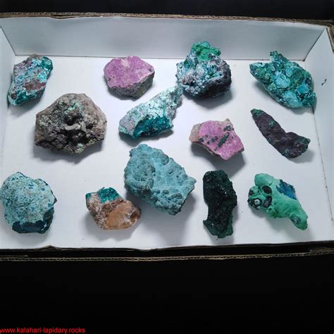 One Box Of Assorted Mineral Specimens From Congo Old Stock Amazonite