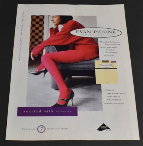 1995 Print Ad Sexy Heels Long Legs Fashion Lady Brunette Evan Picone