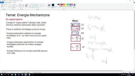 Internetowe Lekcje Fizyki Powtórzenie z Praca Moc Energia Hmg 11