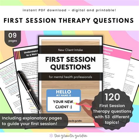 First Session Therapy Questions Client Intake Therapy Questions Therapy Interventions Therapy