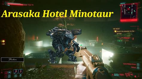 Cyberpunk 2077 Gameplay Part 21 Arasaka Hotel Minotaur Fight Youtube