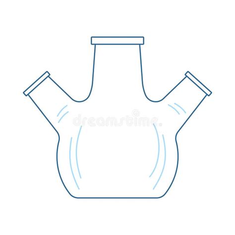 Icon Of Chemistry Round Bottom Flask Stock Vector Illustration Of