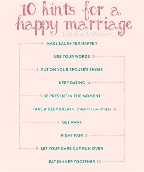 10 Tips For A Happy And Healthy Marriage