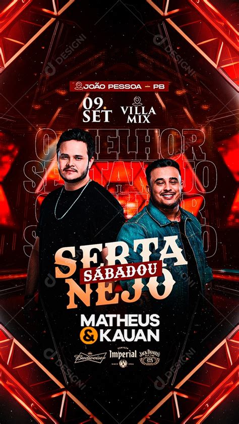 Story Flyer O Melhor Sertanejo S Badou Matheus Kauan Social Media Psd