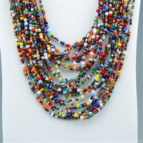 Maasai Market Handmade African Jewelry Multi Color Masai Bead Necklace