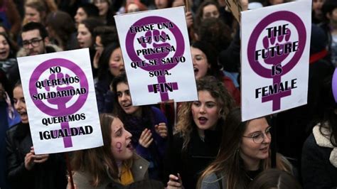 International Women S Day Hundreds Of Women Protests On Streets Of Spain To Mark The Day