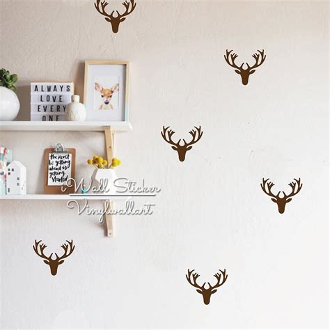Стикер за стена от елени, прекрасен стенен елен на Deer, стикер за ...