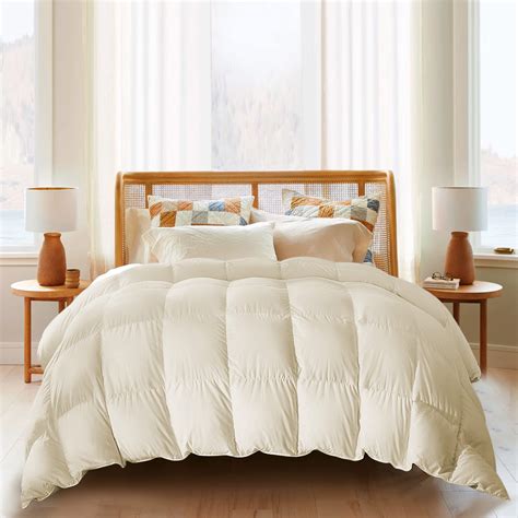 Goose Feather Down Comforter King Size All Season Duvet Insert Cloud