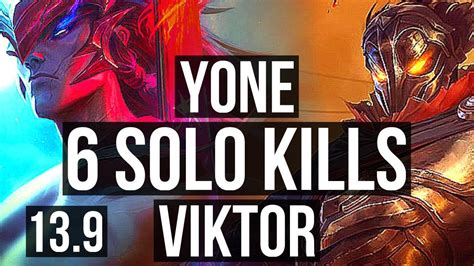 YONE Vs VIKTOR MID 1400 Games 6 Solo Kills 900K Mastery KR