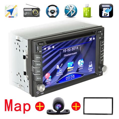 NEW 2 Din Car DVD GPS Player Navigation Support Steering Wheel