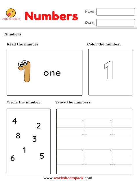 Numbers Worksheets | PDF