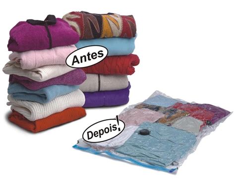 3 Saco À Vácuo Organizador Roupa Cobertor 50x60cm 1 Bomba R 29 00