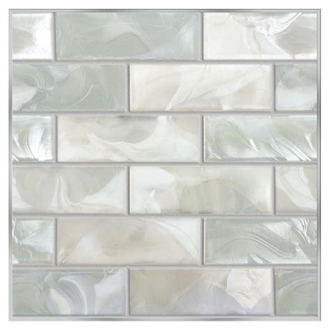 Mto0655 Modern 2x6 White Pearl Iridescent Subway Glass Mosaic Tile Glass Mosaic Tiles Mosaic