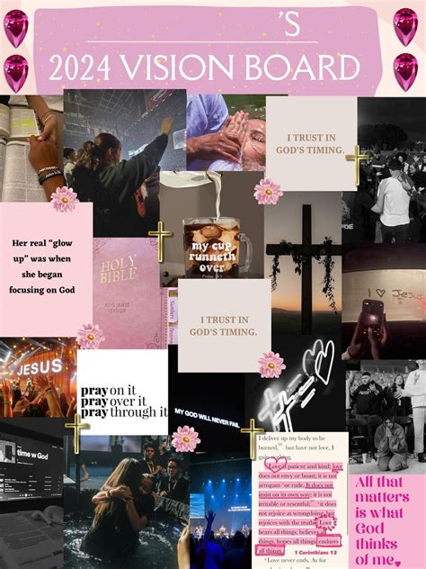 Printable 2024 Christian Girl Vision Board 2024 Vision Board 2024